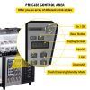 VEVOR Commercial Slushy Machine, 3LX2 Tank Slush Drink Maker, 340W Frozen Drink Machine with Temperature Preservation, Stainless Steel Home Slush Froz